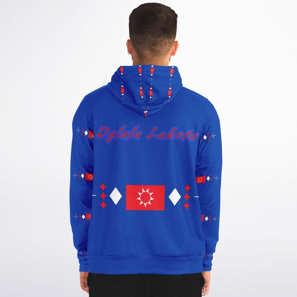 Oglala Sioux Tribe Logo Zip-Up Hoodie - AOP
