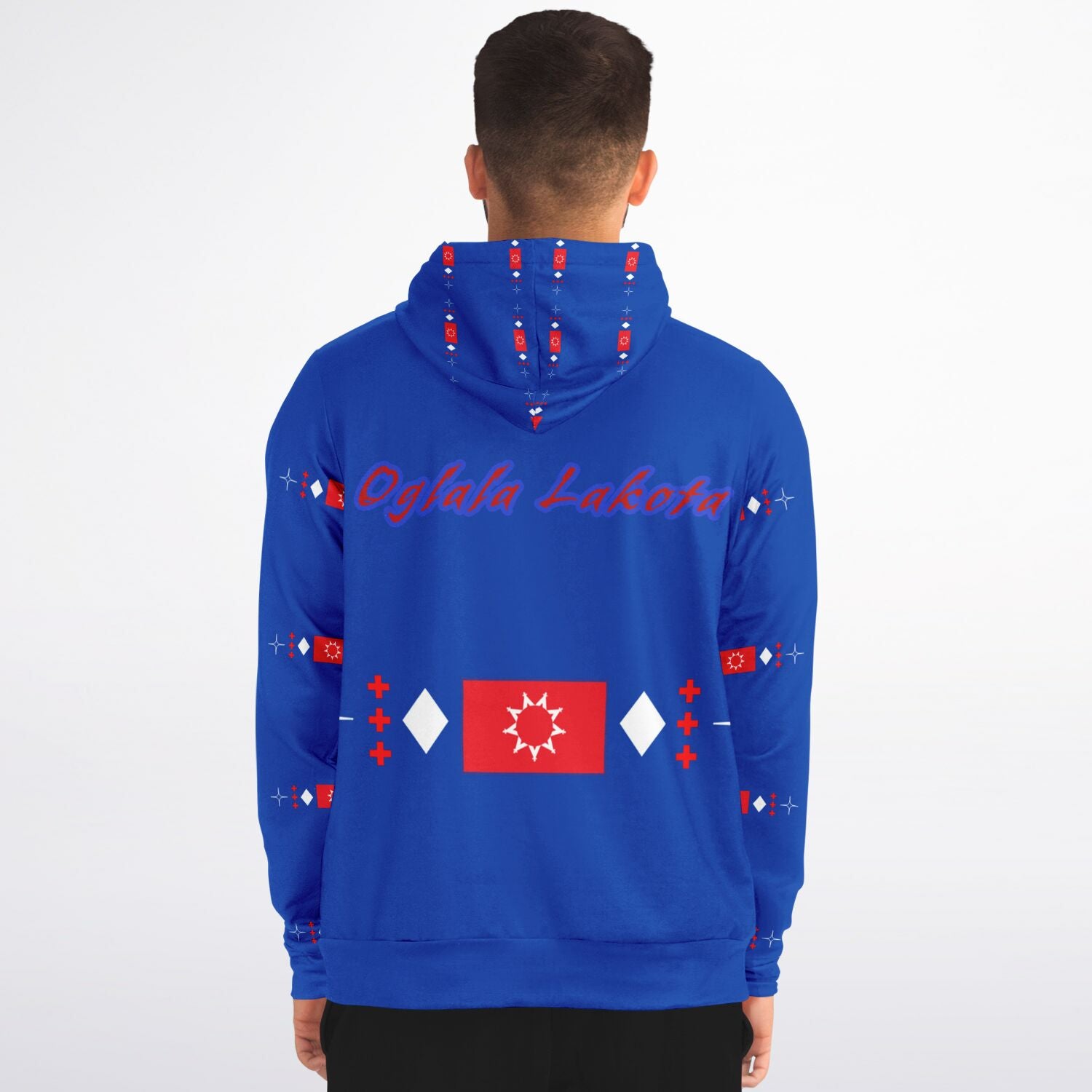 Oglala Sioux Tribe Logo Zip-Up Hoodie - AOP