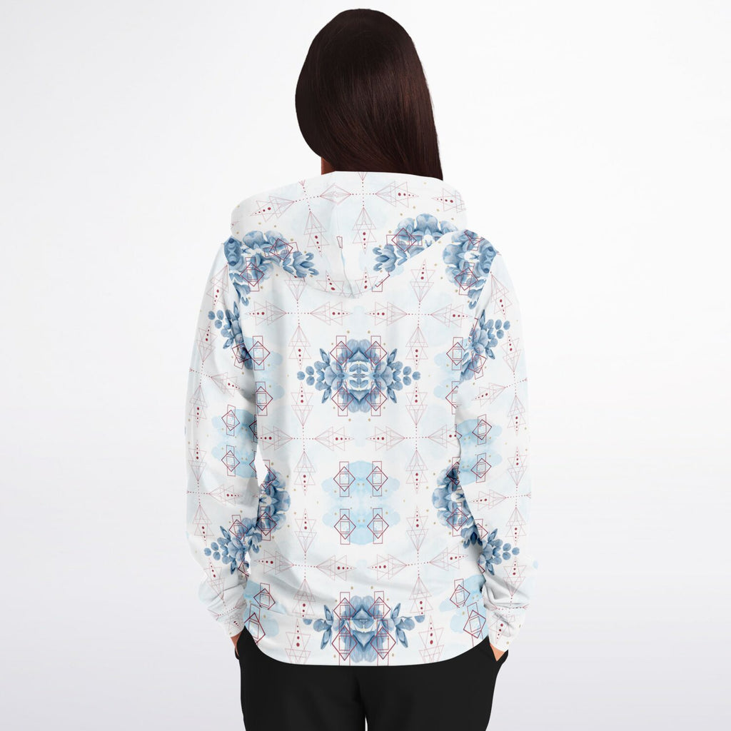 Athletic Zip-Up Hoodie - AOP