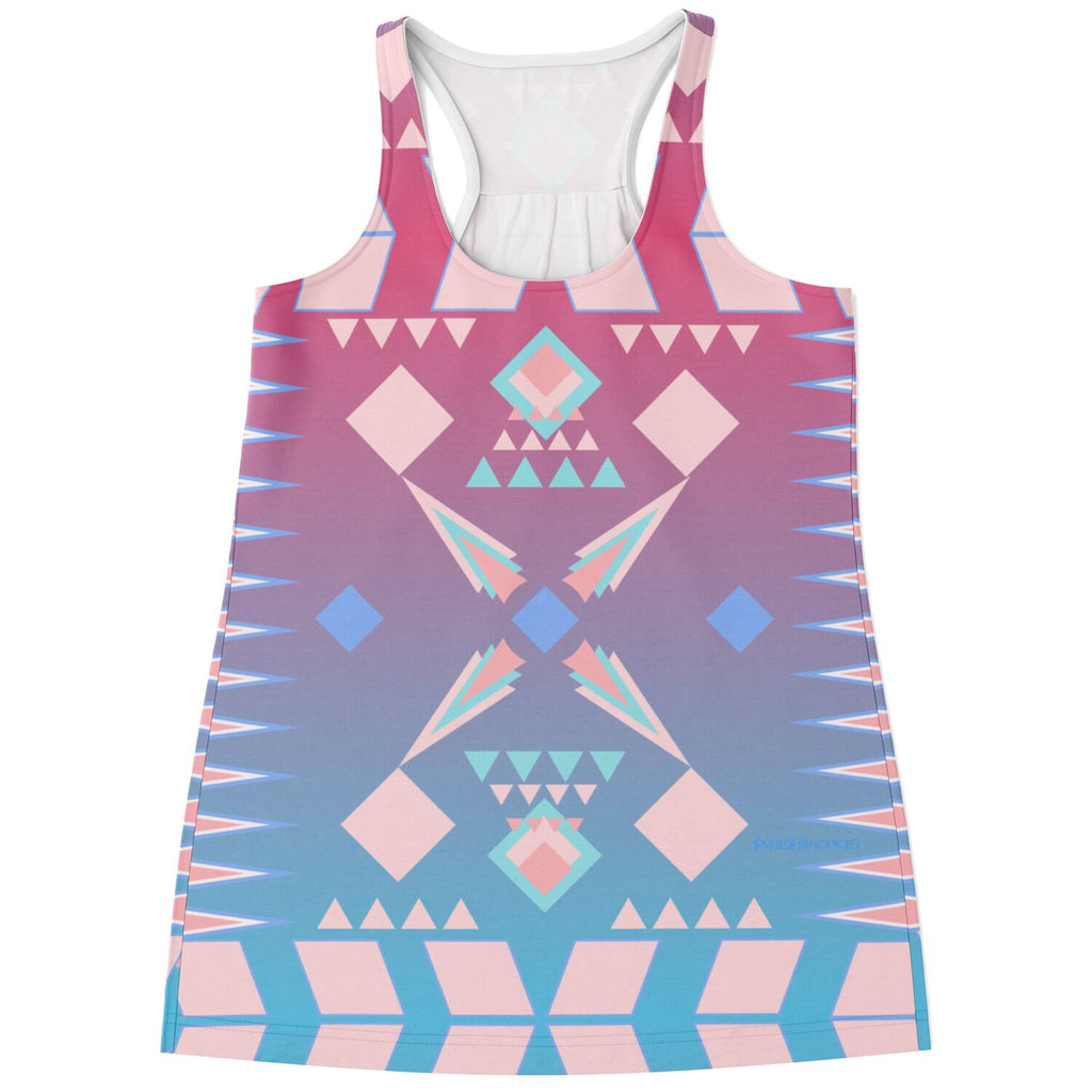 $NiieihiiNookei Flowy Racerback Tank Top - AOP