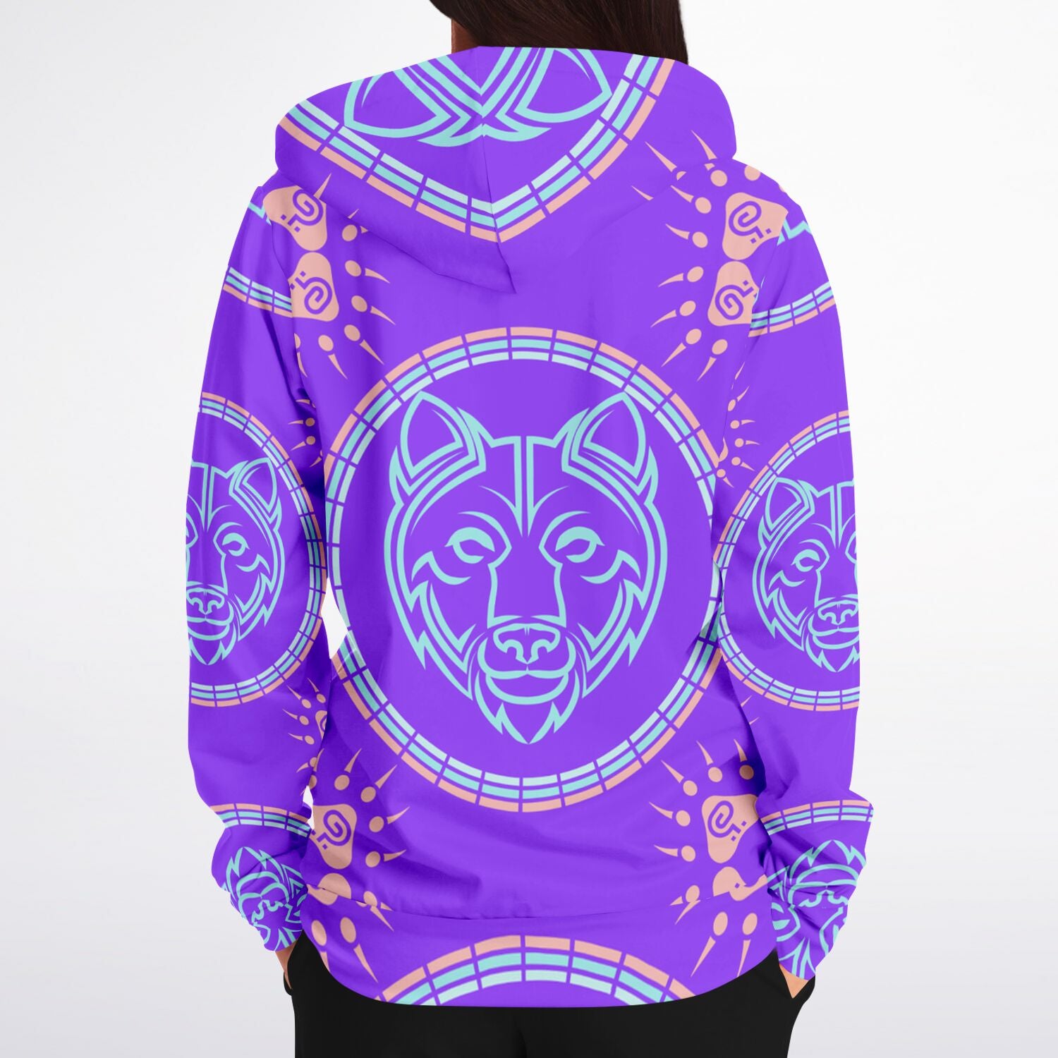 $NiieihiiNookei Bear Fashion Zip-Up Hoodie - AOP