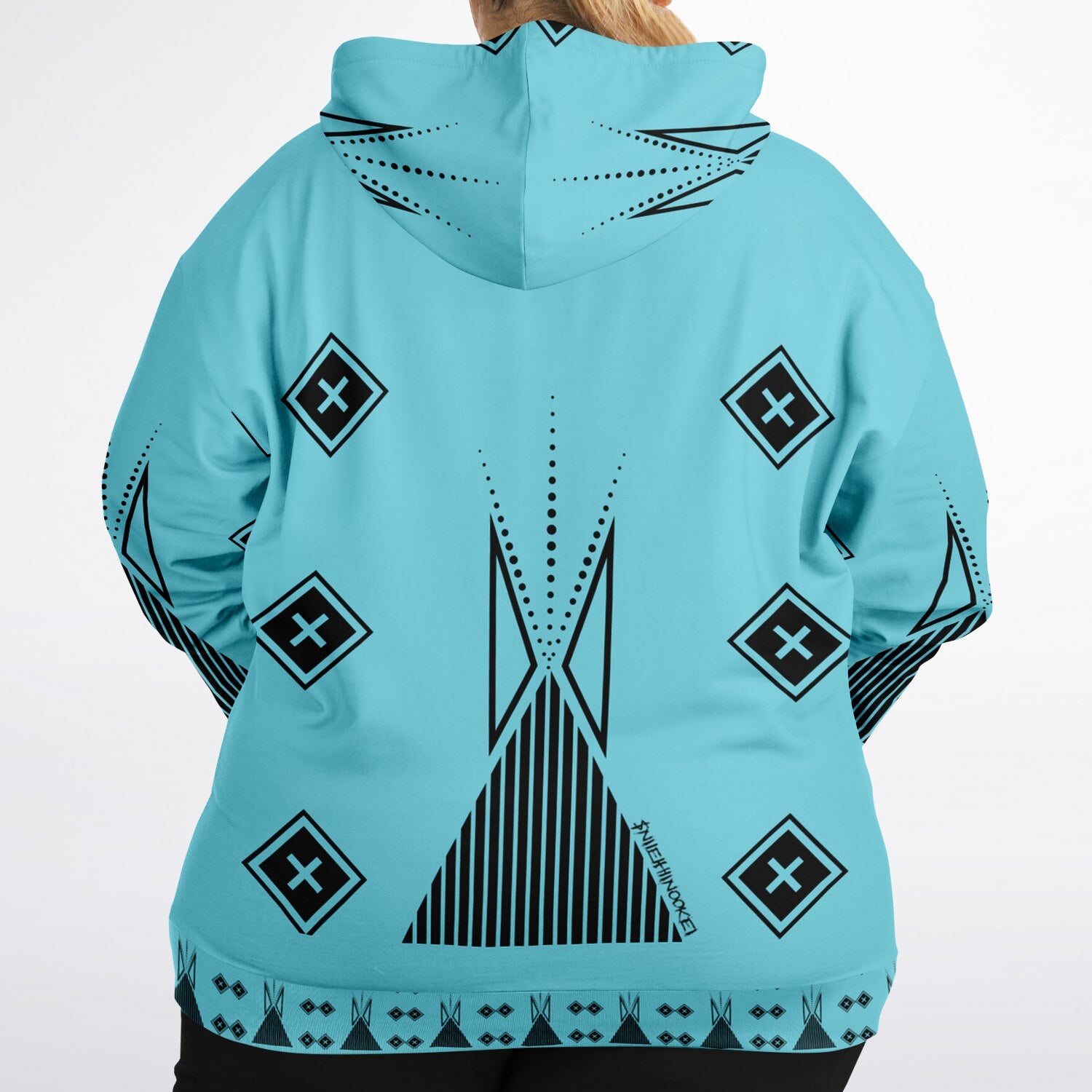 $NiieihiiNookei Fashion Plus-size Ziphoodie - AOP