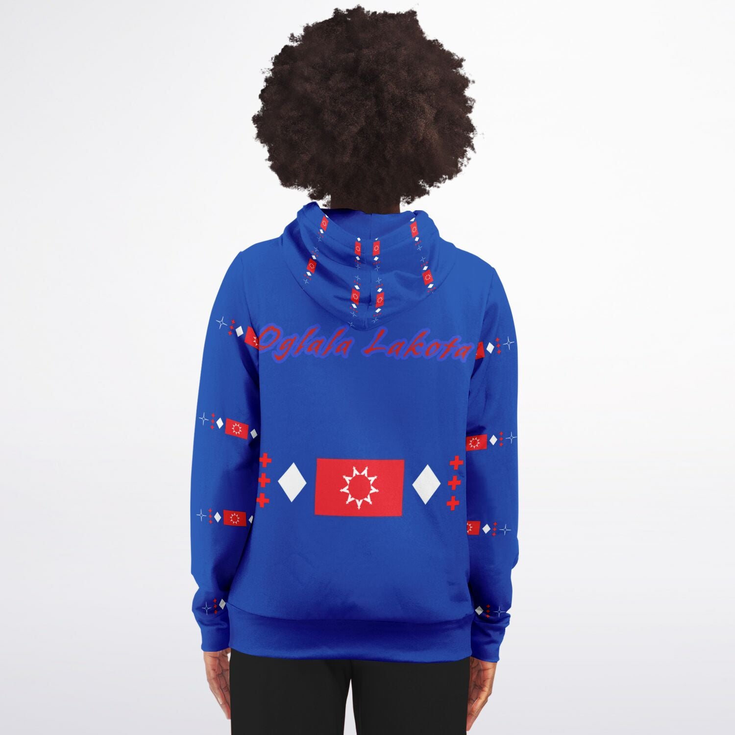 Oglala Sioux Tribe Logo Zip-Up Hoodie - AOP