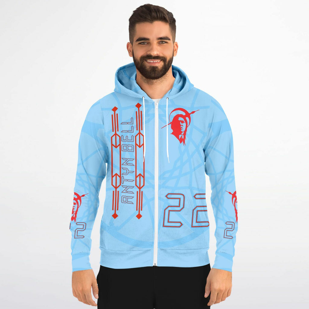 $NiieihiiNookei Athletic Zip-Up Hoodie - AOP