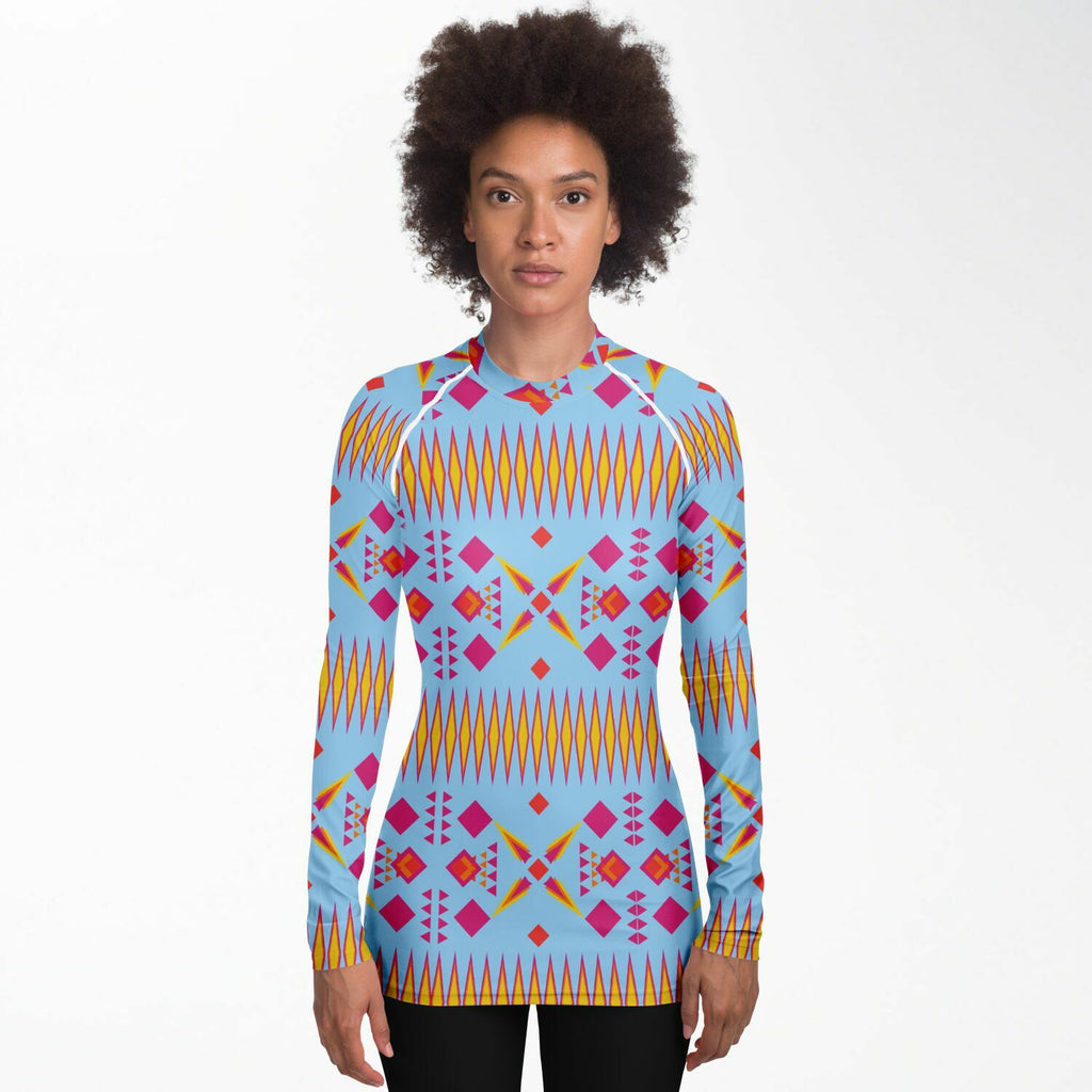 $NiieihiiNookei Women's Rashguard - AOP