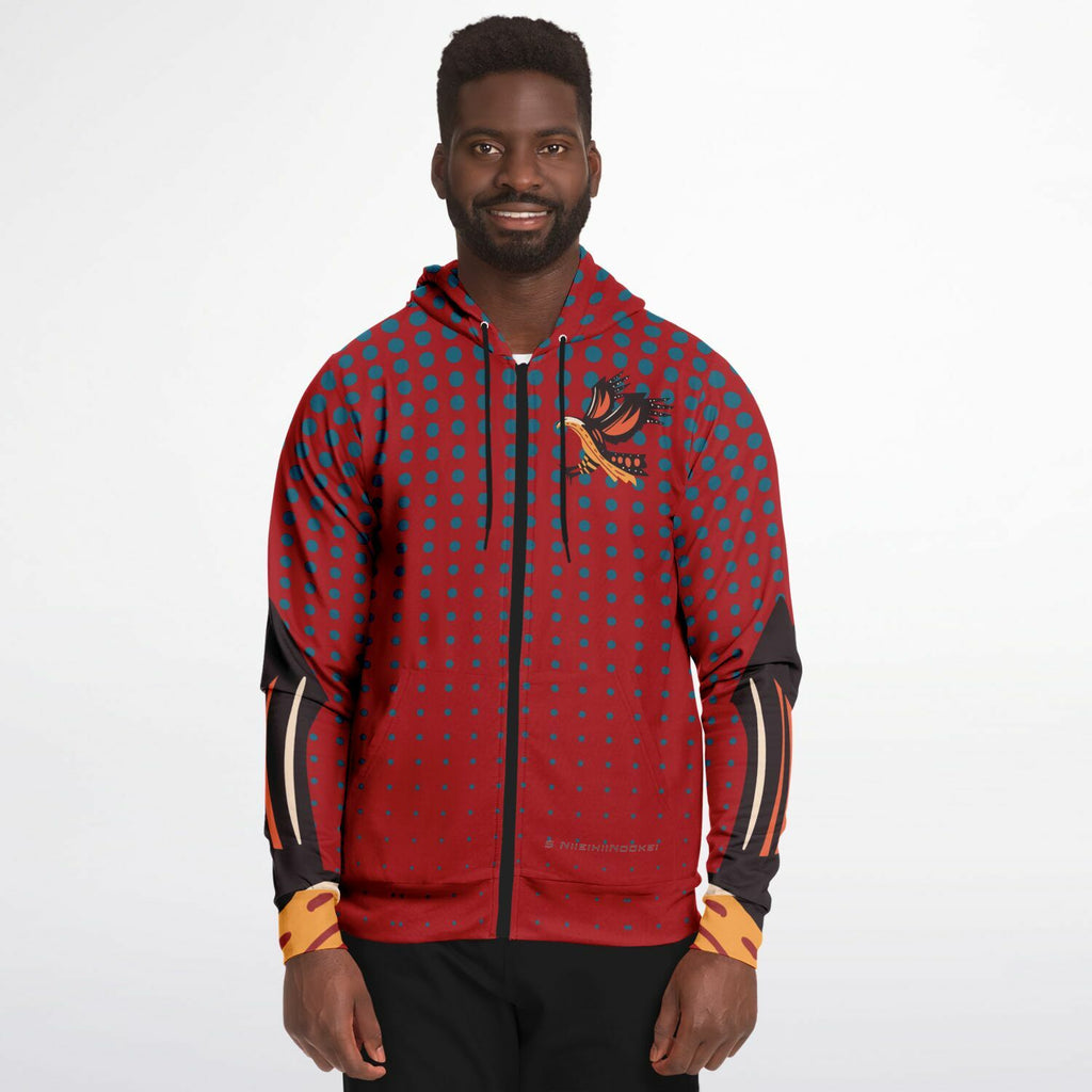 $NiieihiiNookei Athletic Zip-Up Hoodie - AOP