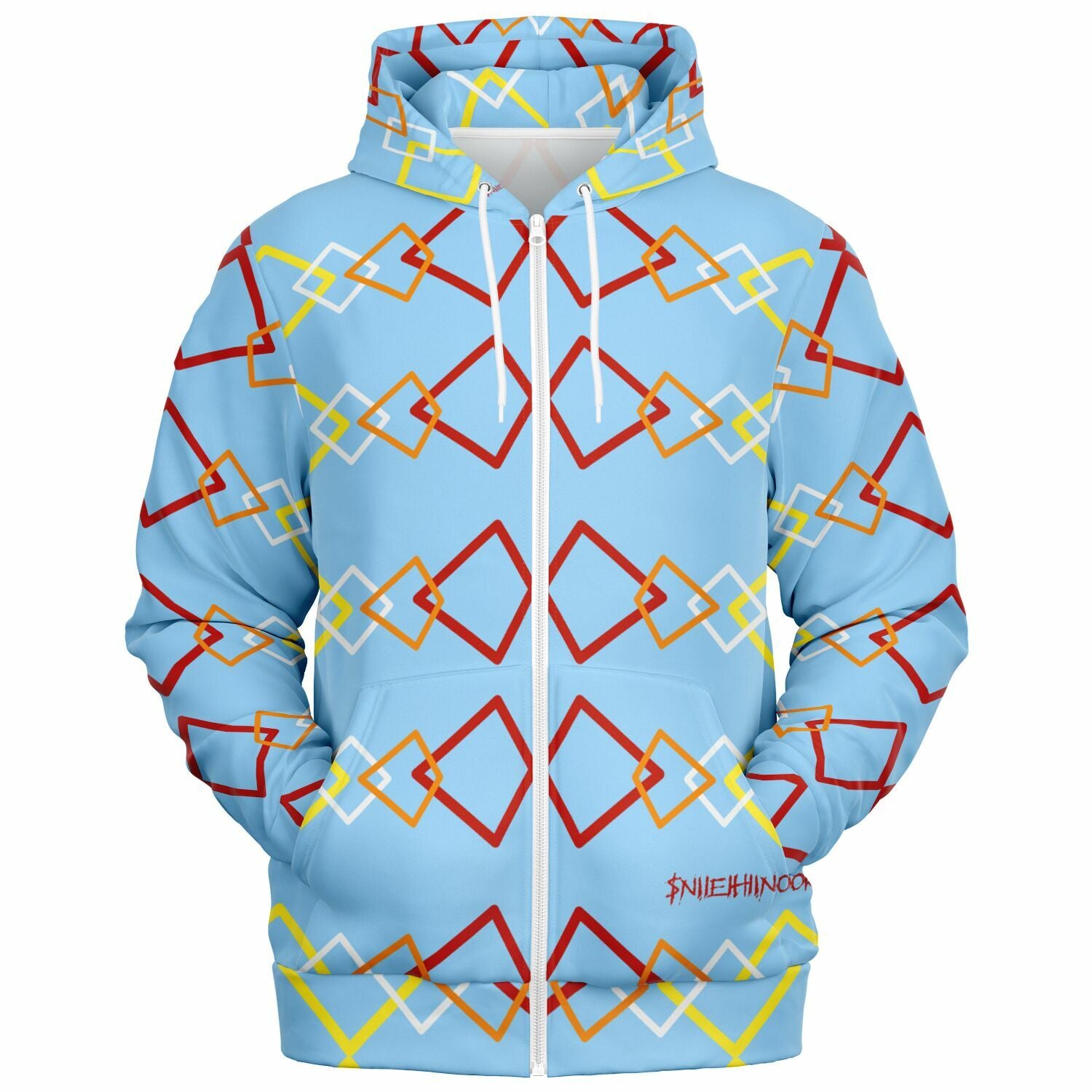 $NiieihiiNookei Athletic Zip-Up Hoodie - AOP