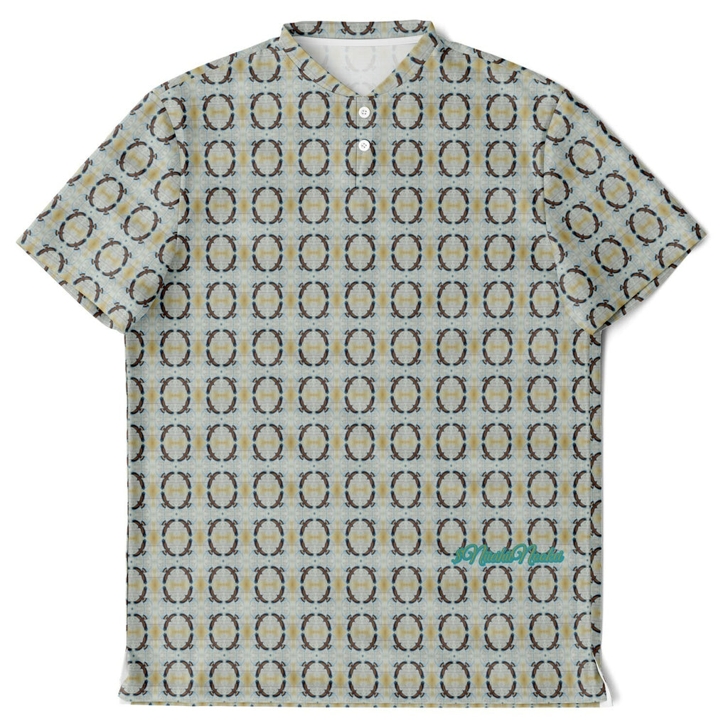 $NiieihiiNookei Blade Collar Polo Shirt - AOP