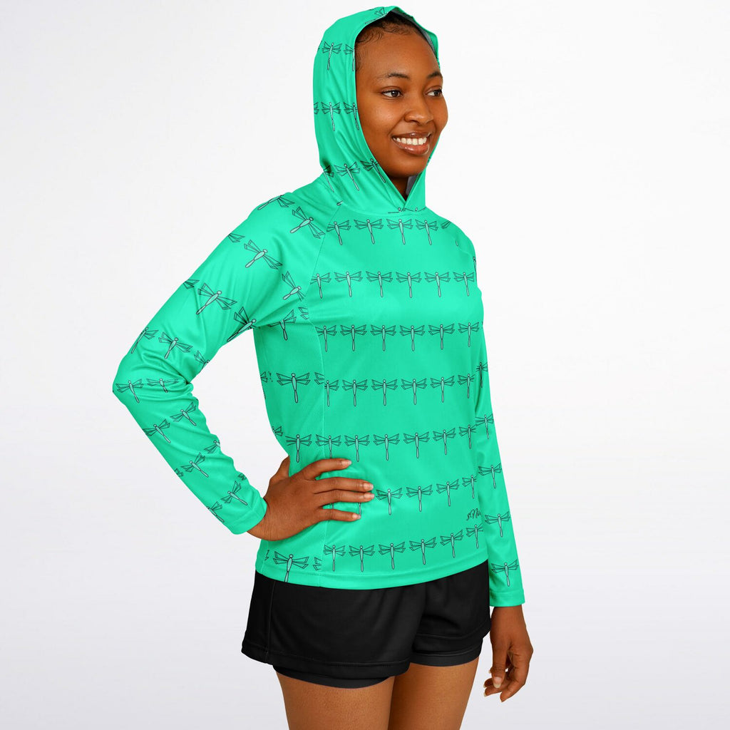 $NiieihiiNookei Women's Long Sleeve Hooded Performance Shirt - AOP