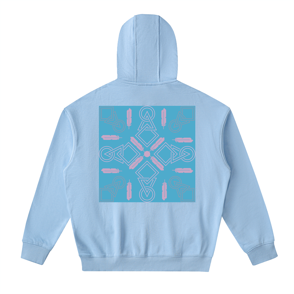 Drop-Shoulder Zip Up Hoodie