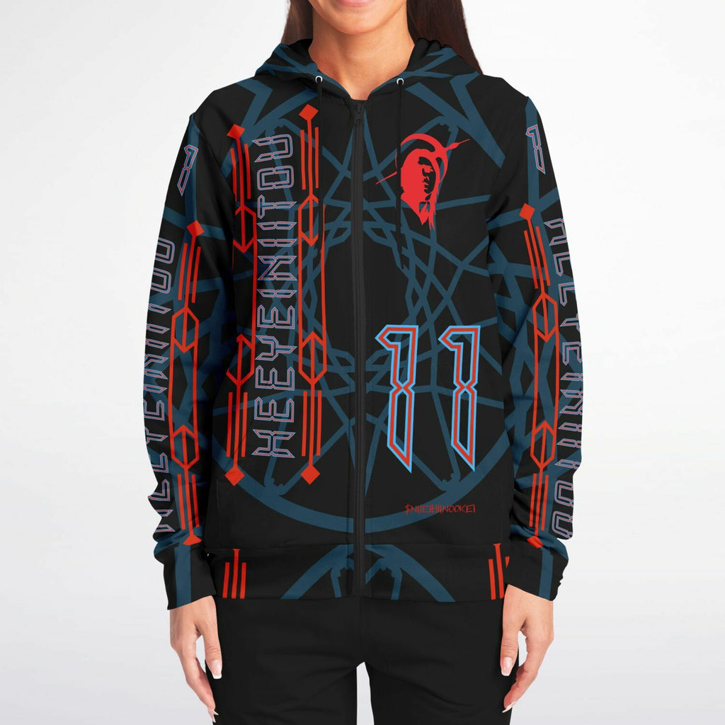 $NiieihiiNookei Athletic Zip-Up Hoodie - AOP