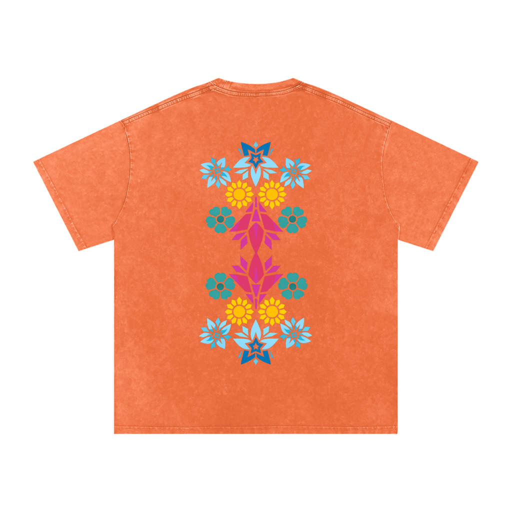 Snow Washed Oversized Cotton T-Shirt