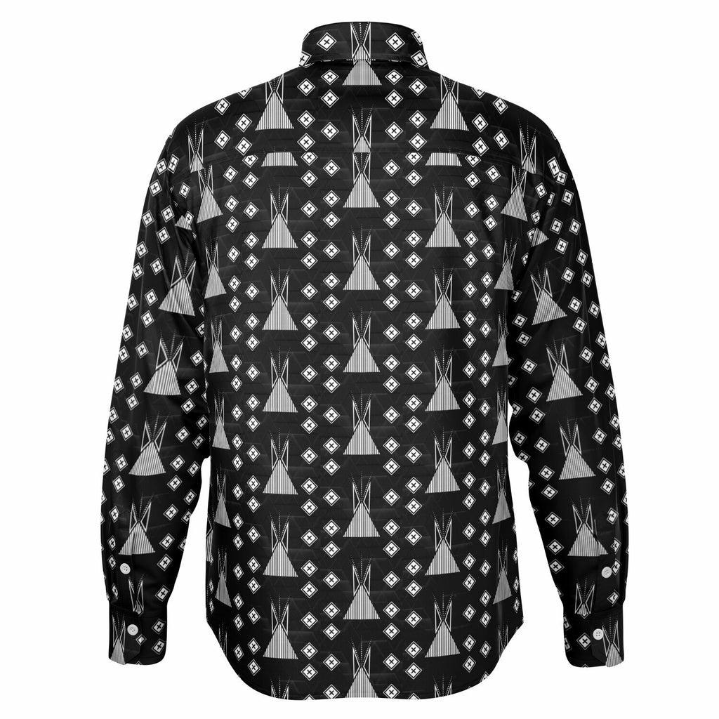 $NiieihiiNookei Long Sleeve Button Down Shirt - AOP
