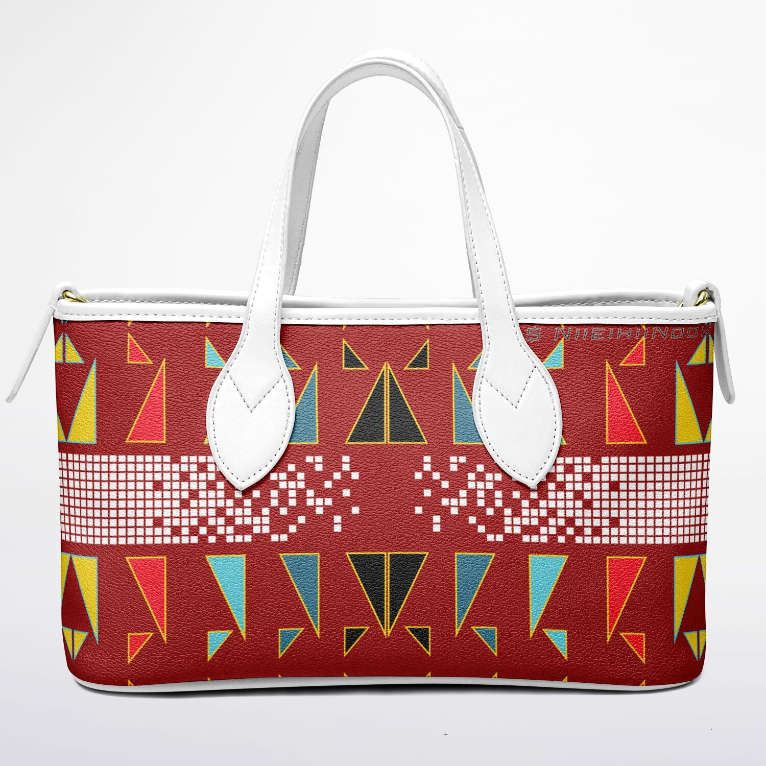 $NiieihiiNookei Leather Tote Bag - AOP