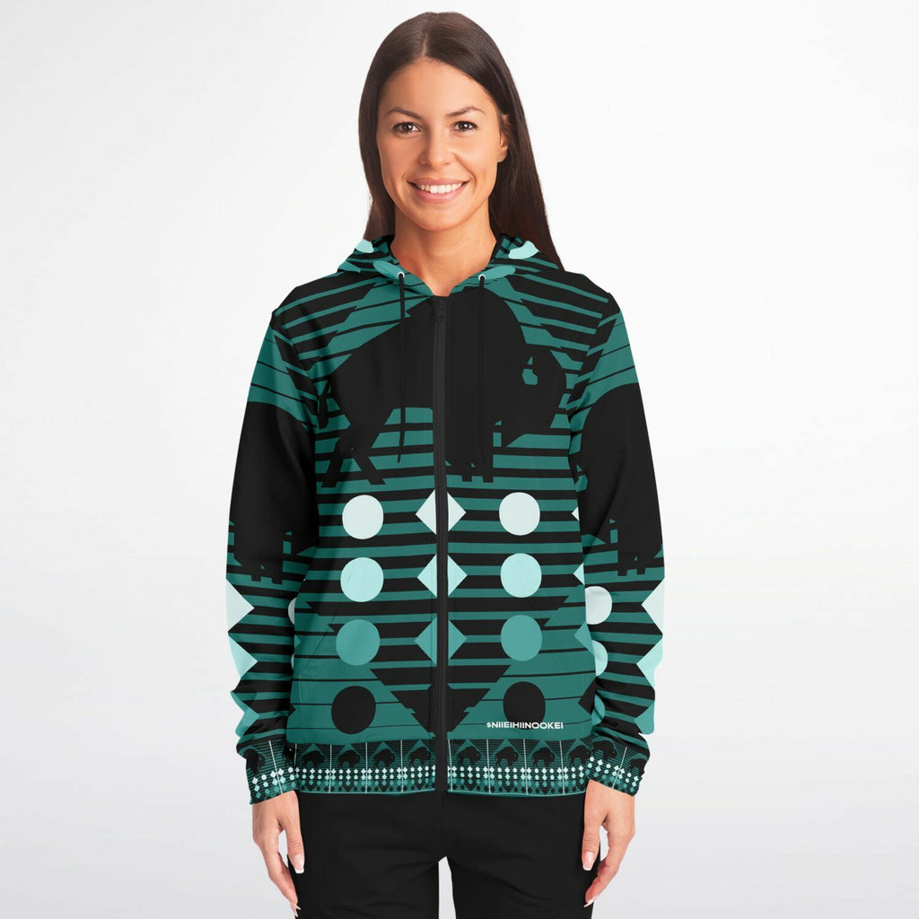 $NiieihiiNookei Fashion Zip-Up Hoodie - AOP