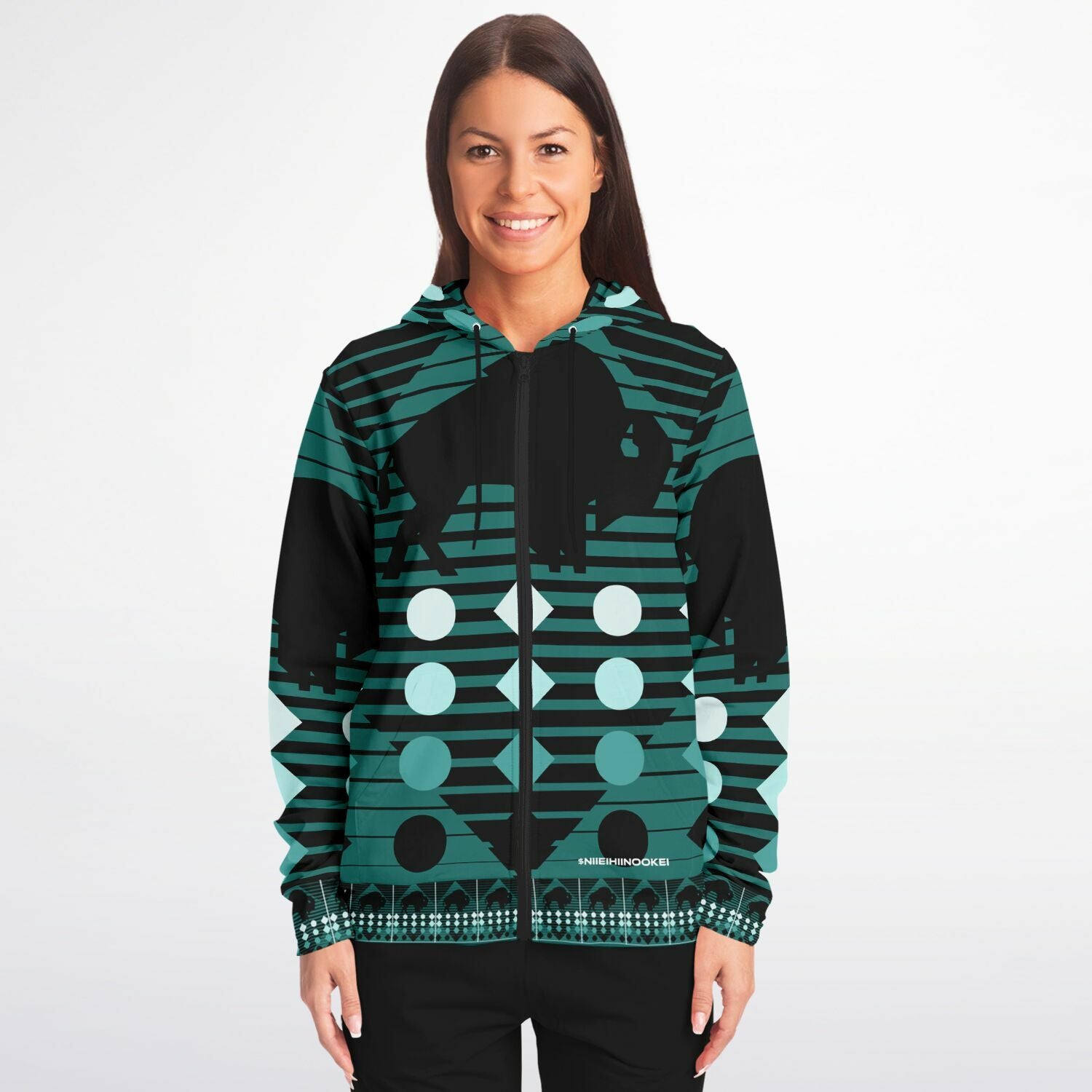 $NiieihiiNookei Fashion Zip-Up Hoodie - AOP