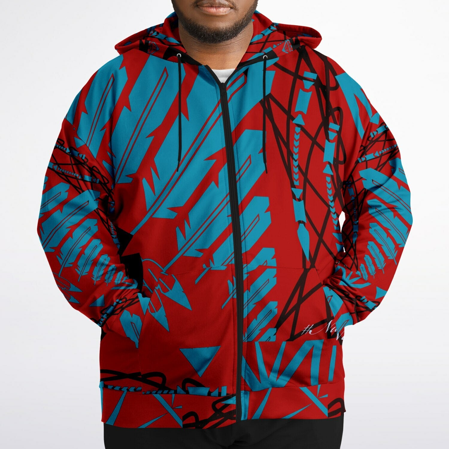 StrengthHonorCourage Plus-size Ziphoodie - AOP