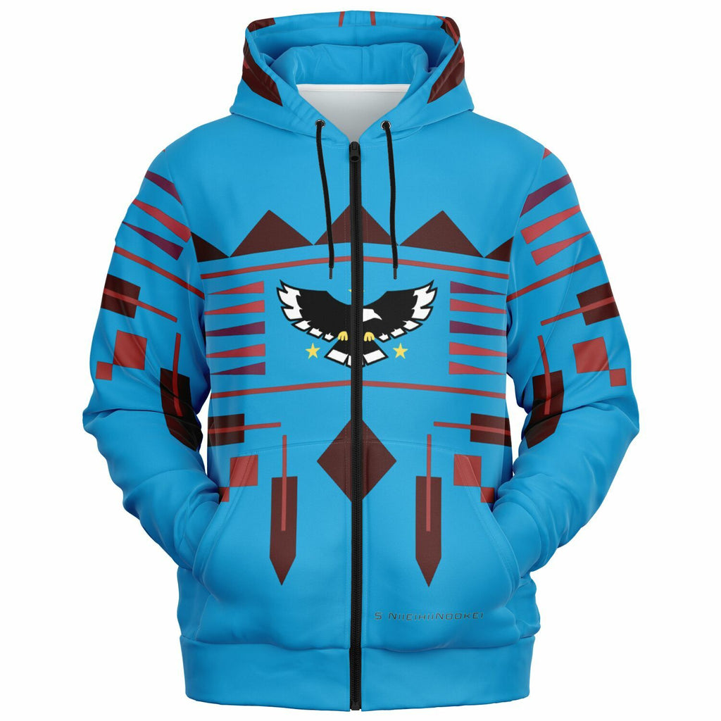 $NiieihiiNookei Athletic Zip-Up Hoodie - AOP