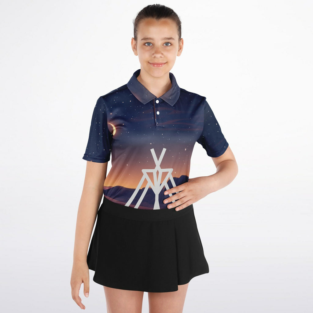 Eliana WhiteEagle design Kids Polo Shirt - AOP copy