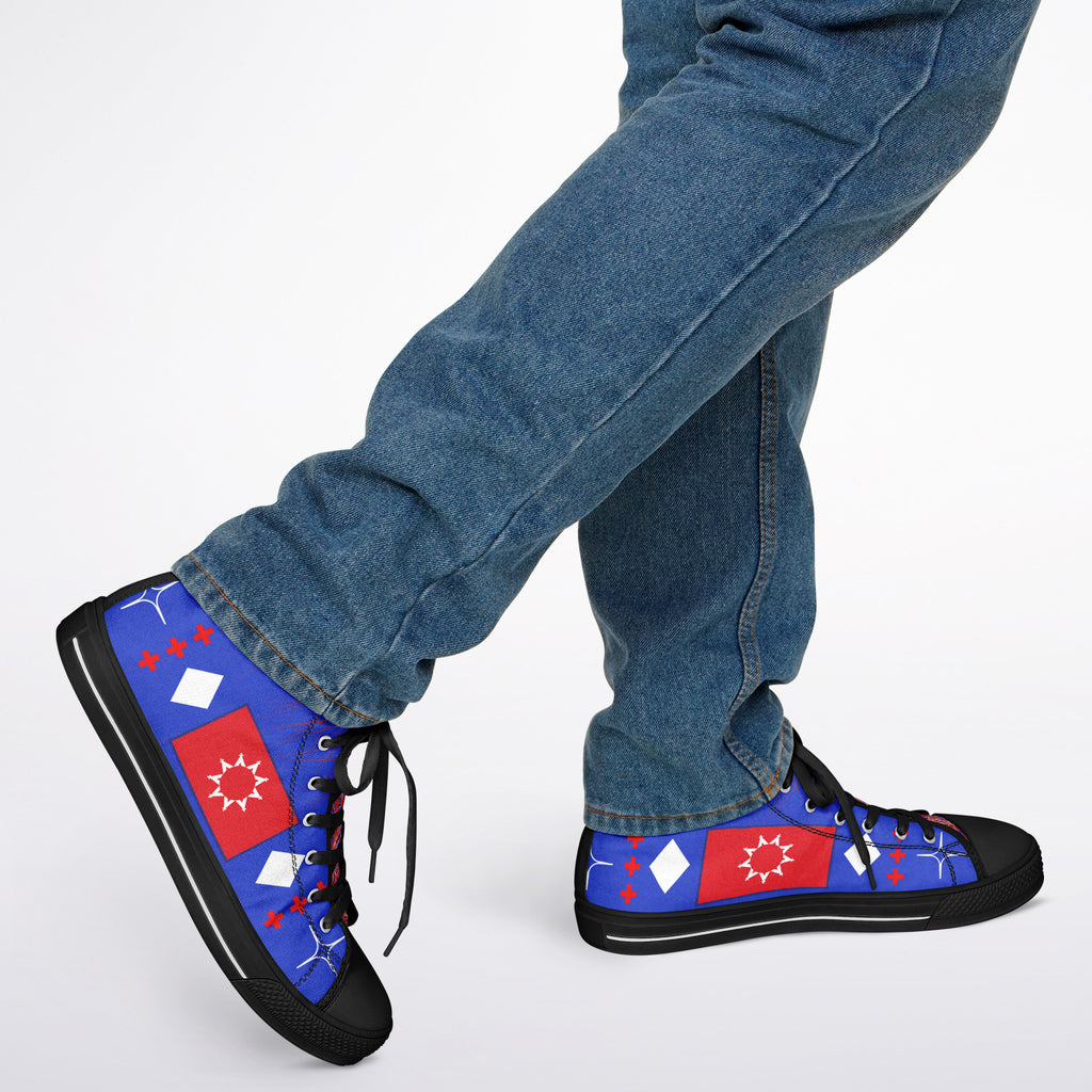 $NiieihiiNookei OST FLAG High Top Shoes - AOP