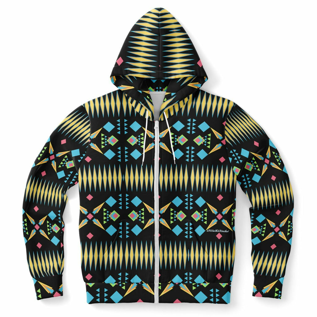 $NiieihiiNookei Athletic Zip-Up Hoodie - AOP