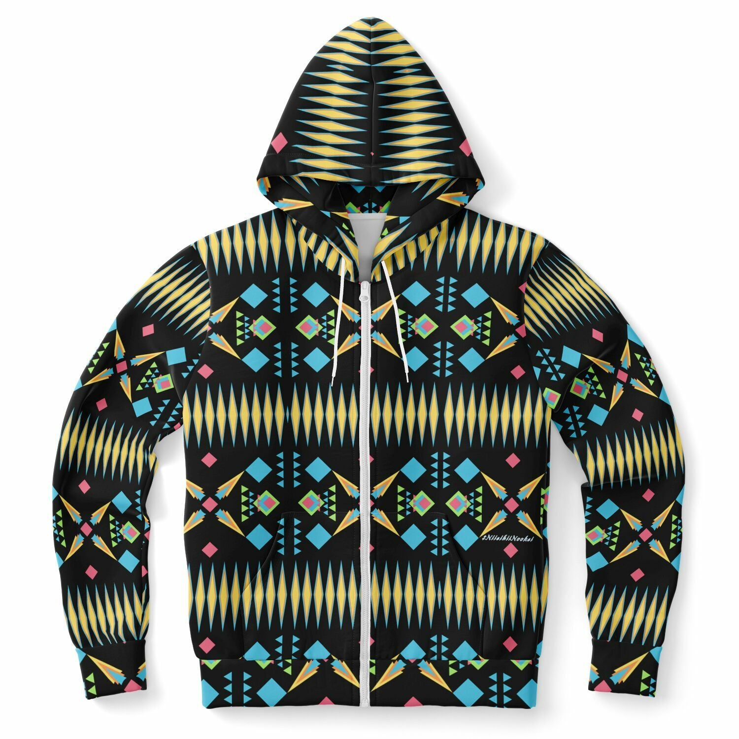 $NiieihiiNookei Athletic Zip-Up Hoodie - AOP