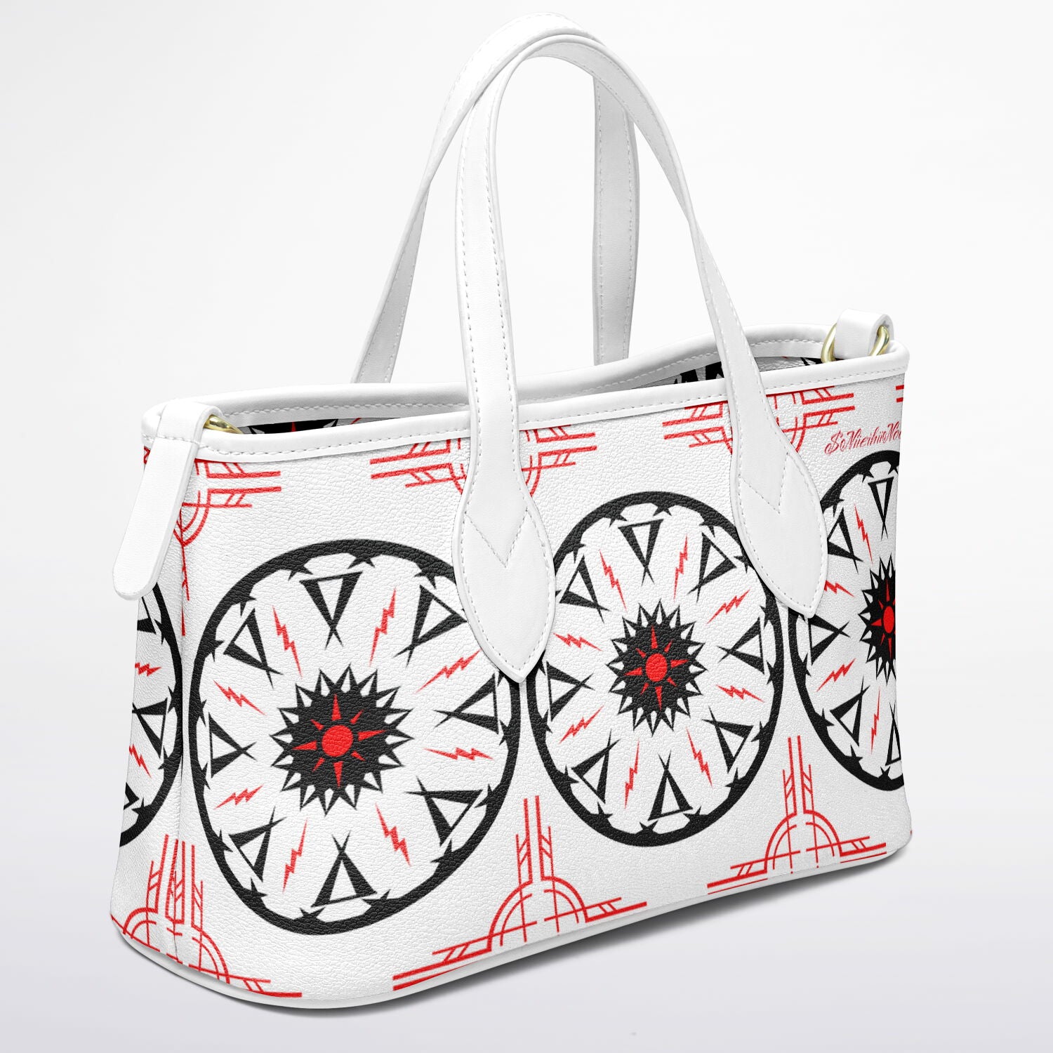 $NiieihiiNookei Leather Tote Bag - AOP