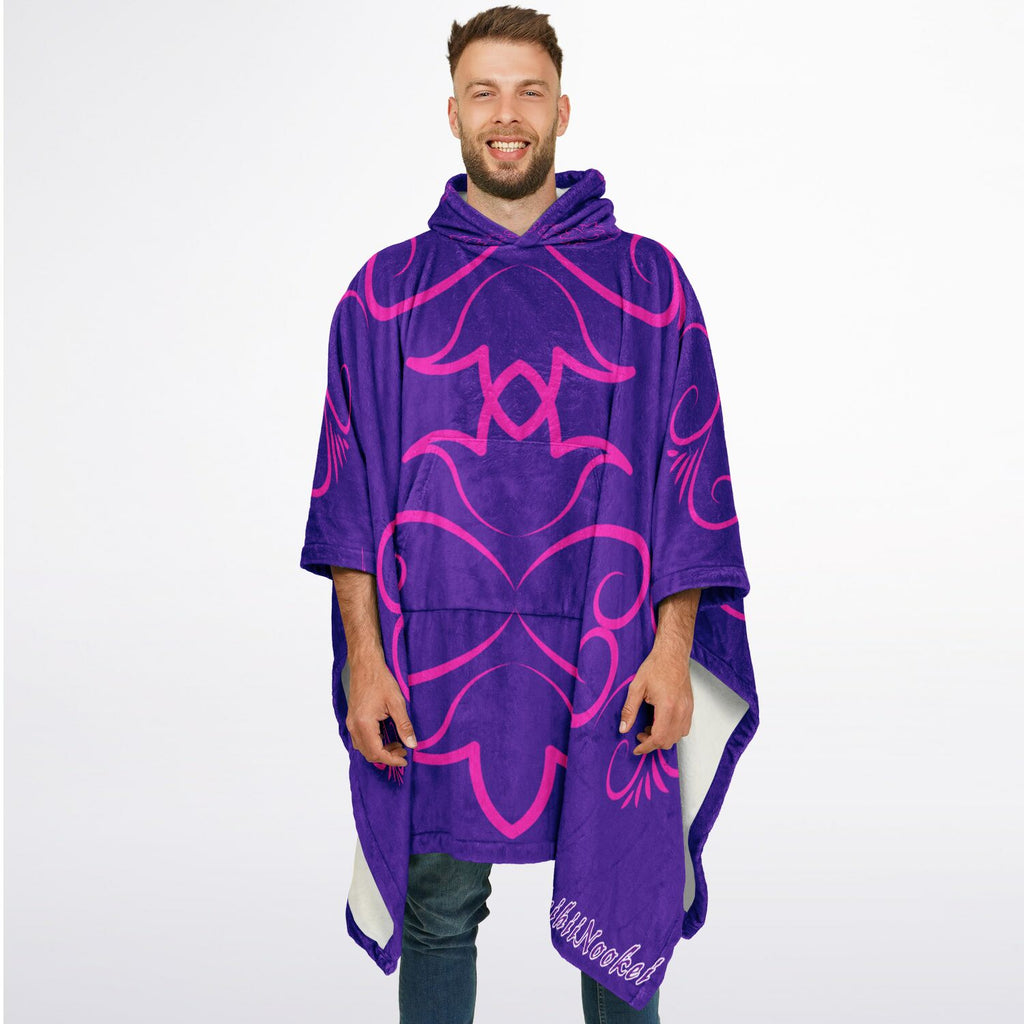 $NiieihiiNookei Flannel Blanket Poncho - AOP