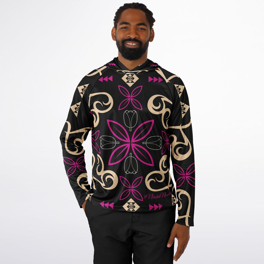 $NiieihiiNookei Men's Long Sleeve Hooded Performance Shirt - AOP