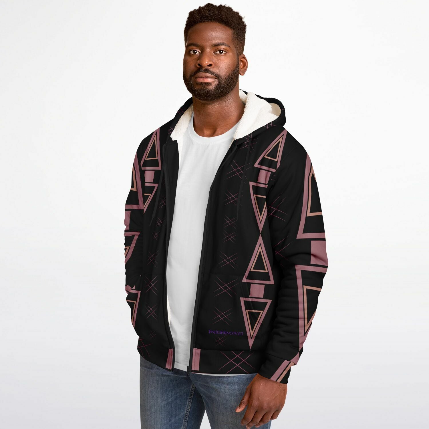 $NiieihiiNookei Microfleece Ziphoodie - AOP