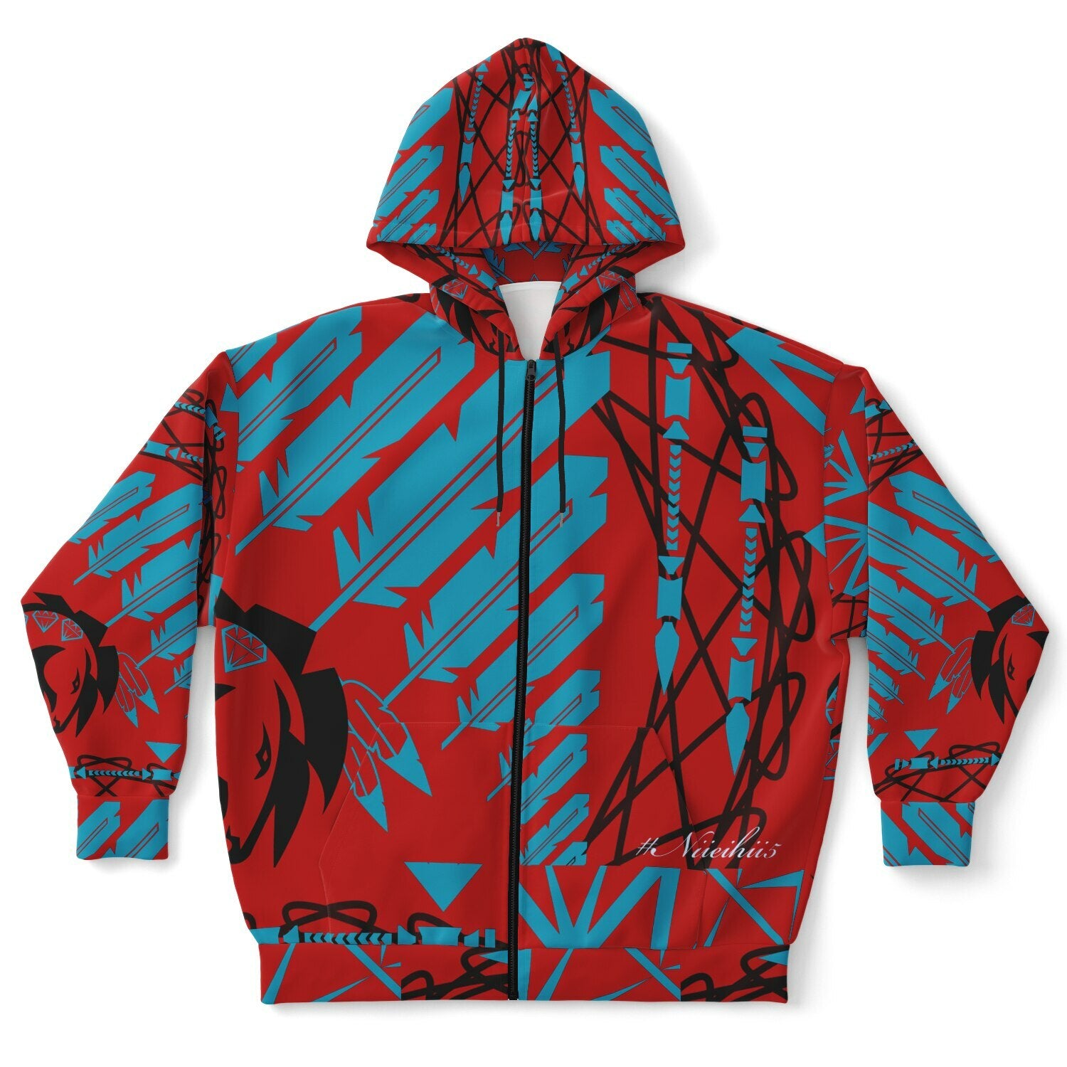 StrengthHonorCourage Plus-size Ziphoodie - AOP