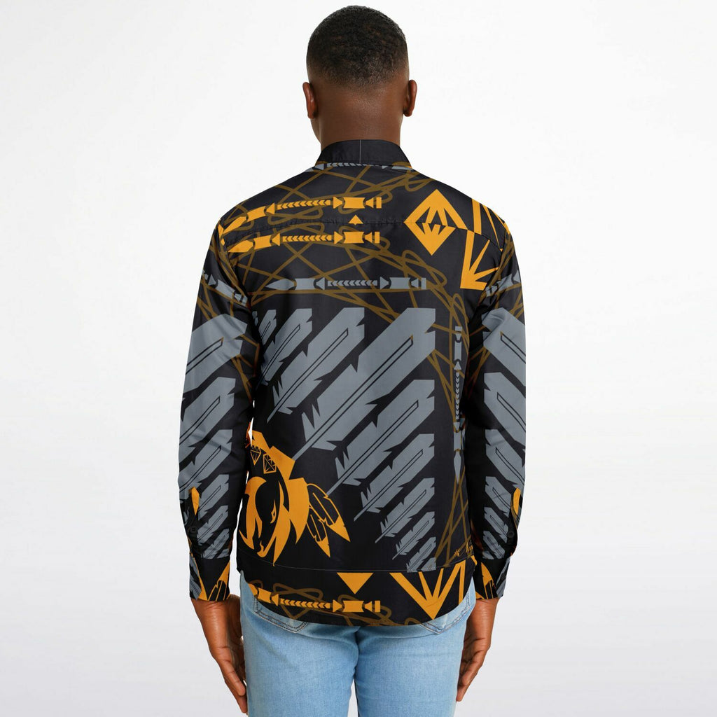 $NiieihiiNookei Long Sleeve Button Down Shirt - AOP