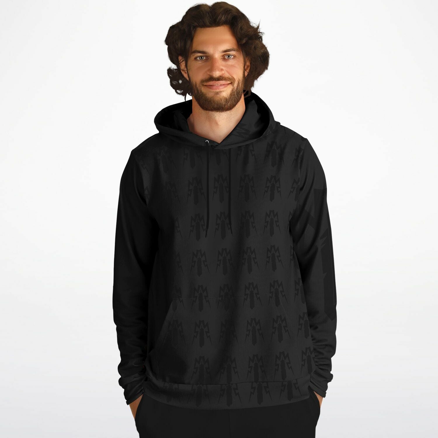 $NiieihiiNookei Fade to Black Athletic Hoodie - AOP