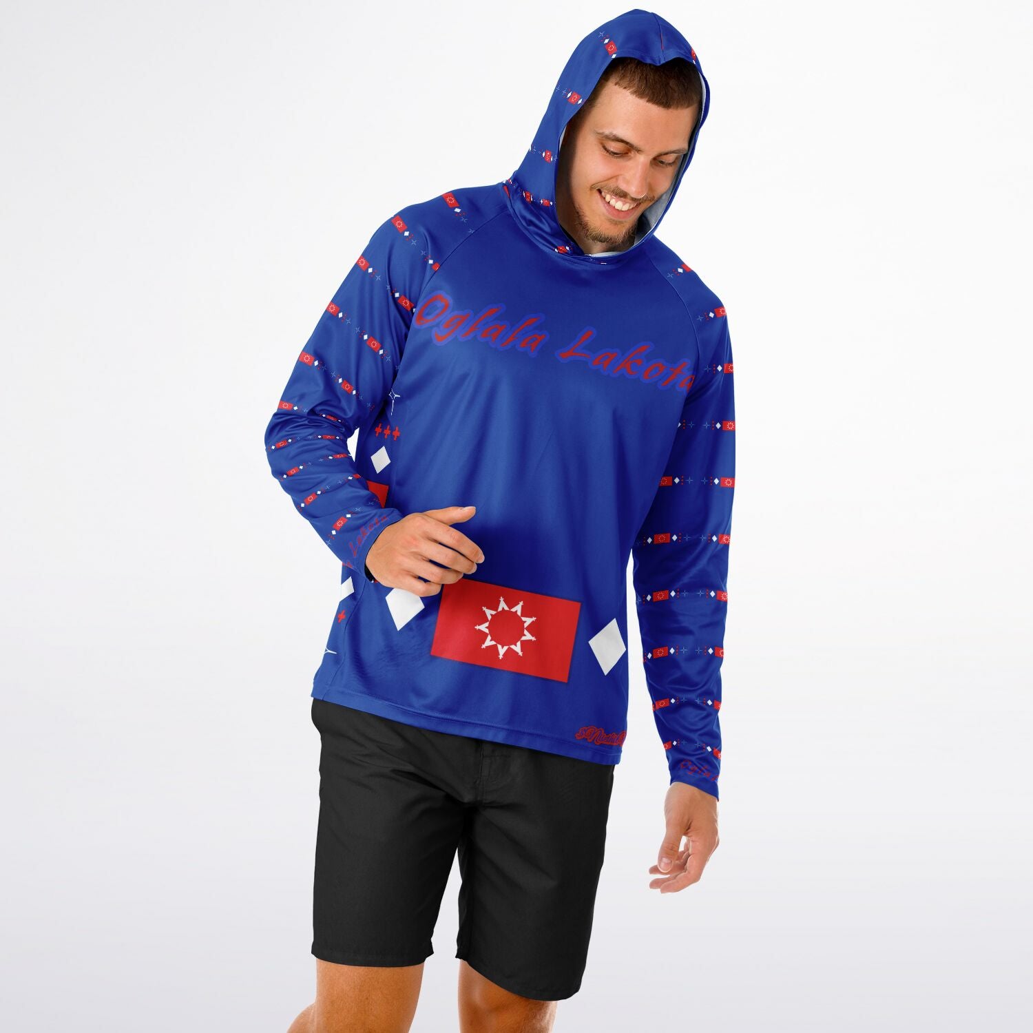 Oglala Sioux Tribe Logo Performance Hoodie - AOP