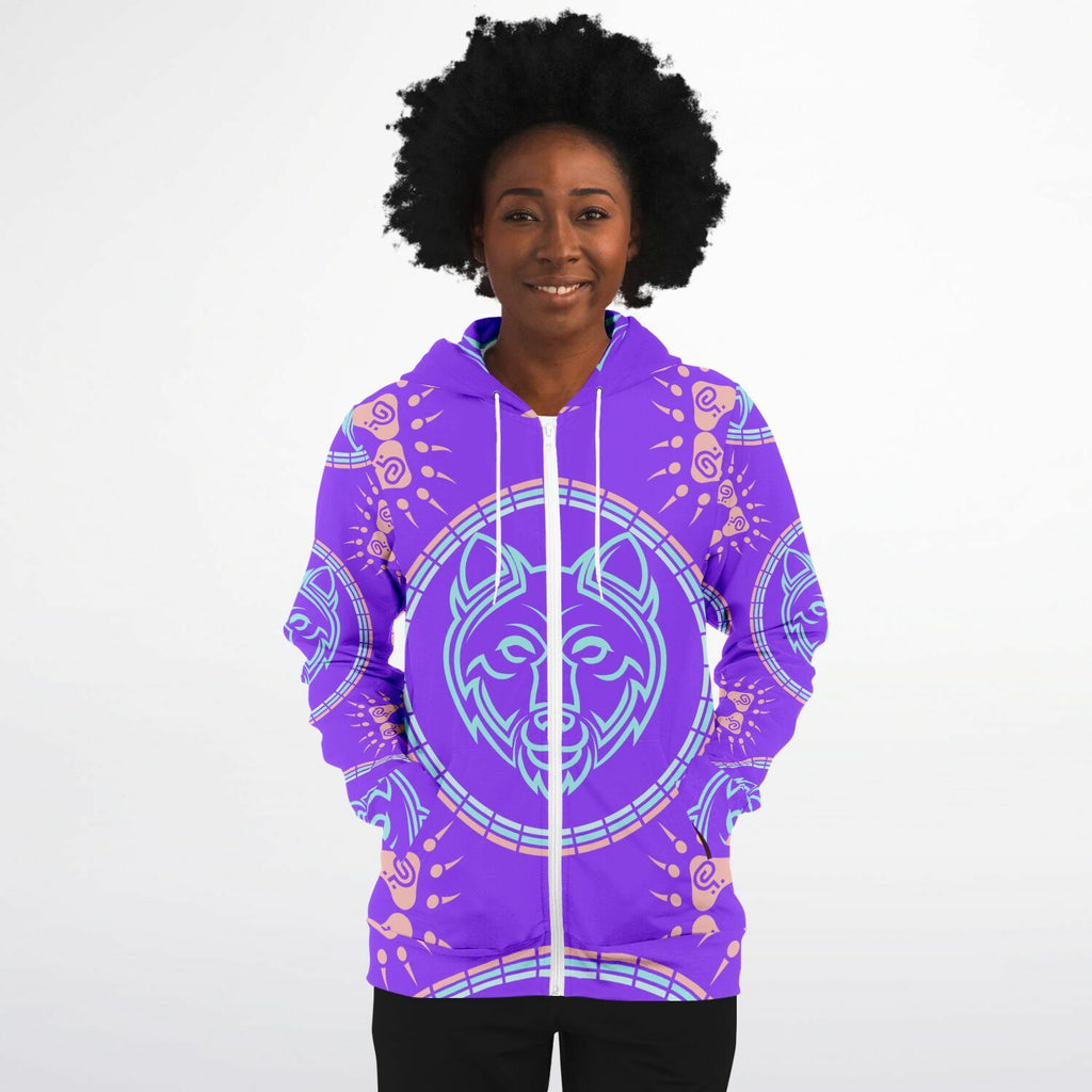 $NiieihiiNookei Bear Fashion Zip-Up Hoodie - AOP