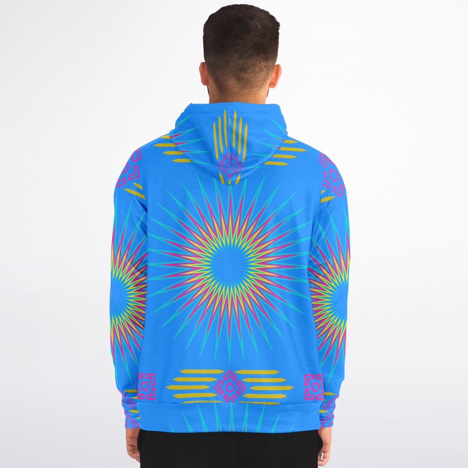 $NiieihiiNookei Fashion Zip-Up Hoodie - AOP Blue