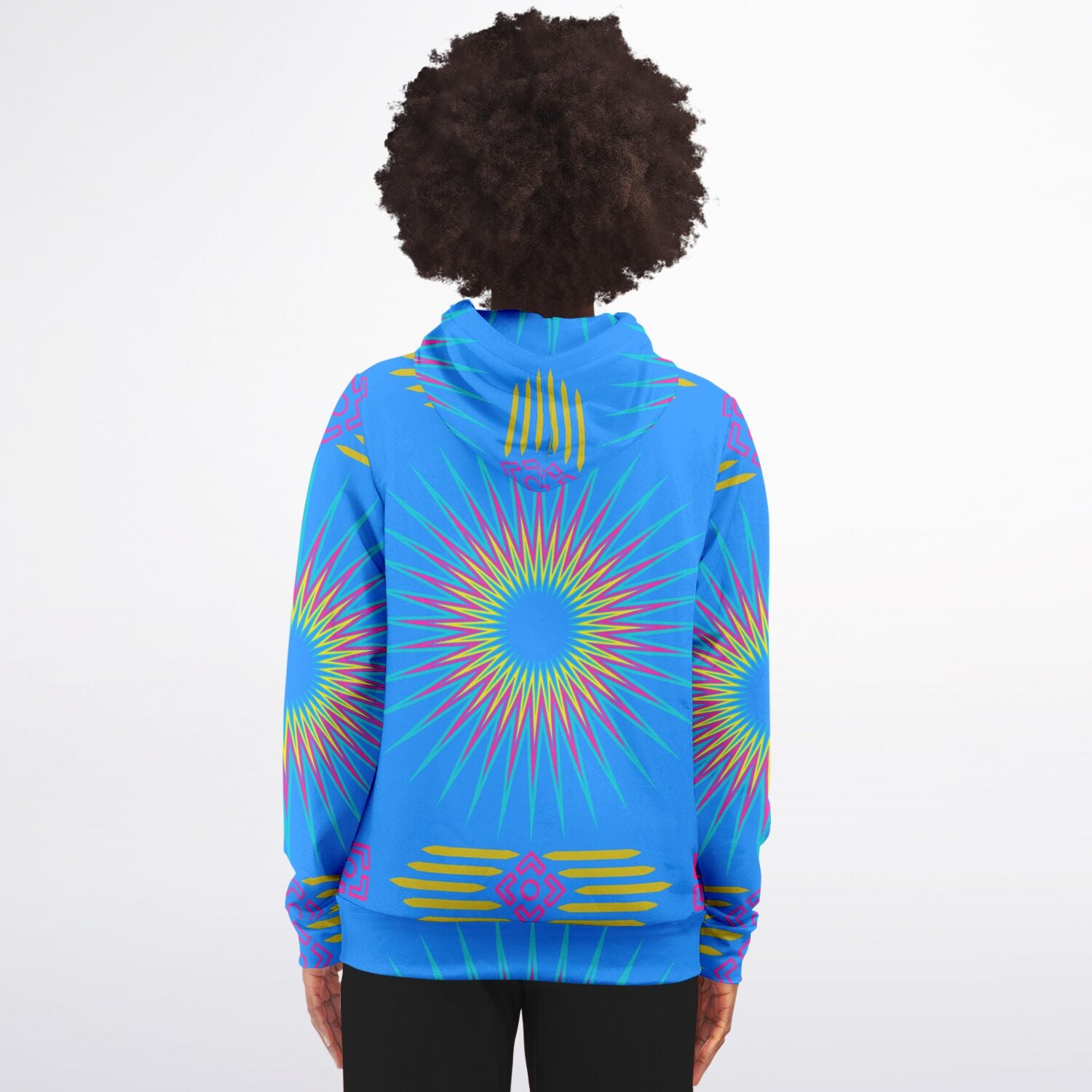 $NiieihiiNookei Fashion Zip-Up Hoodie - AOP Blue