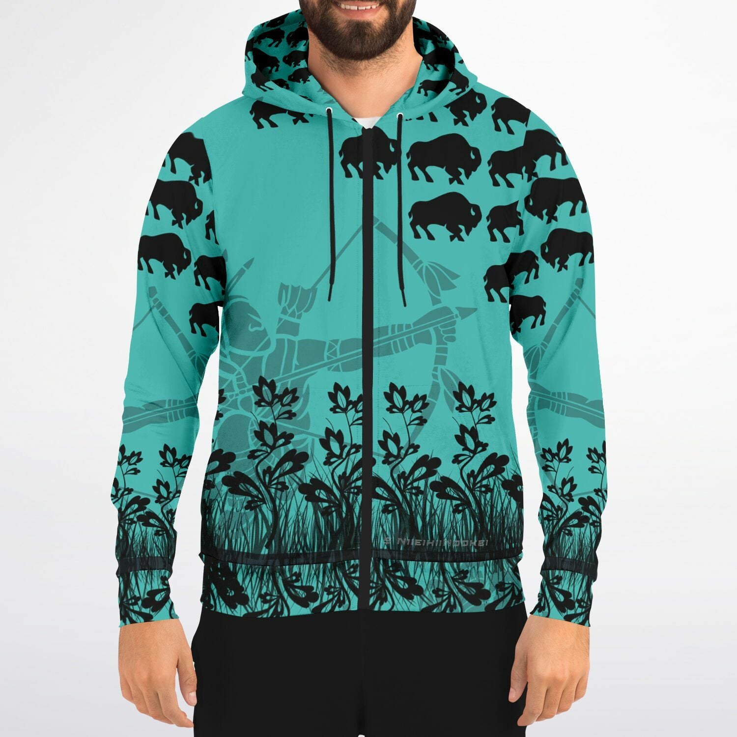 $NiieihiiNookei Fashion Zip-Up Hoodie - AOP