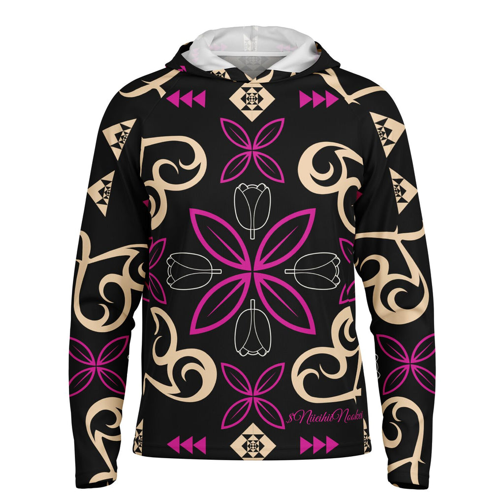 $NiieihiiNookei Men's Long Sleeve Hooded Performance Shirt - AOP