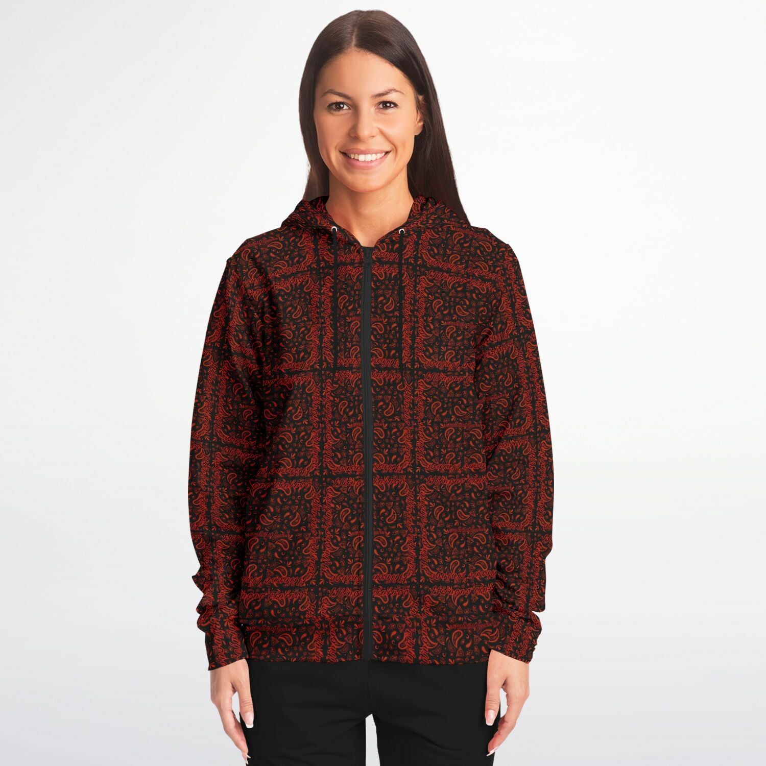 $NiieihiiNookei Athletic Zip-Up Hoodie - AOP