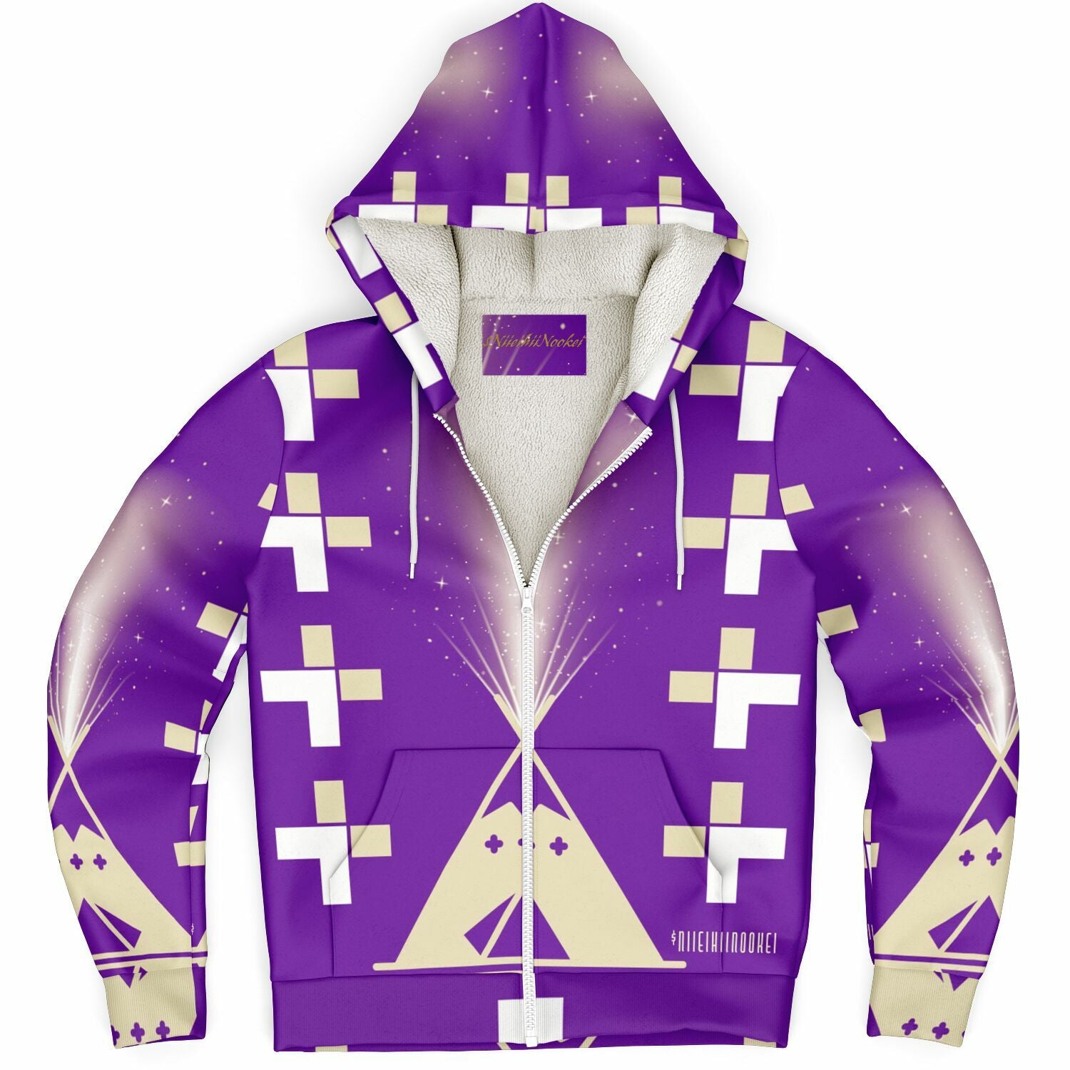 $NiieihiiNookei Microfleece Ziphoodie - AOP