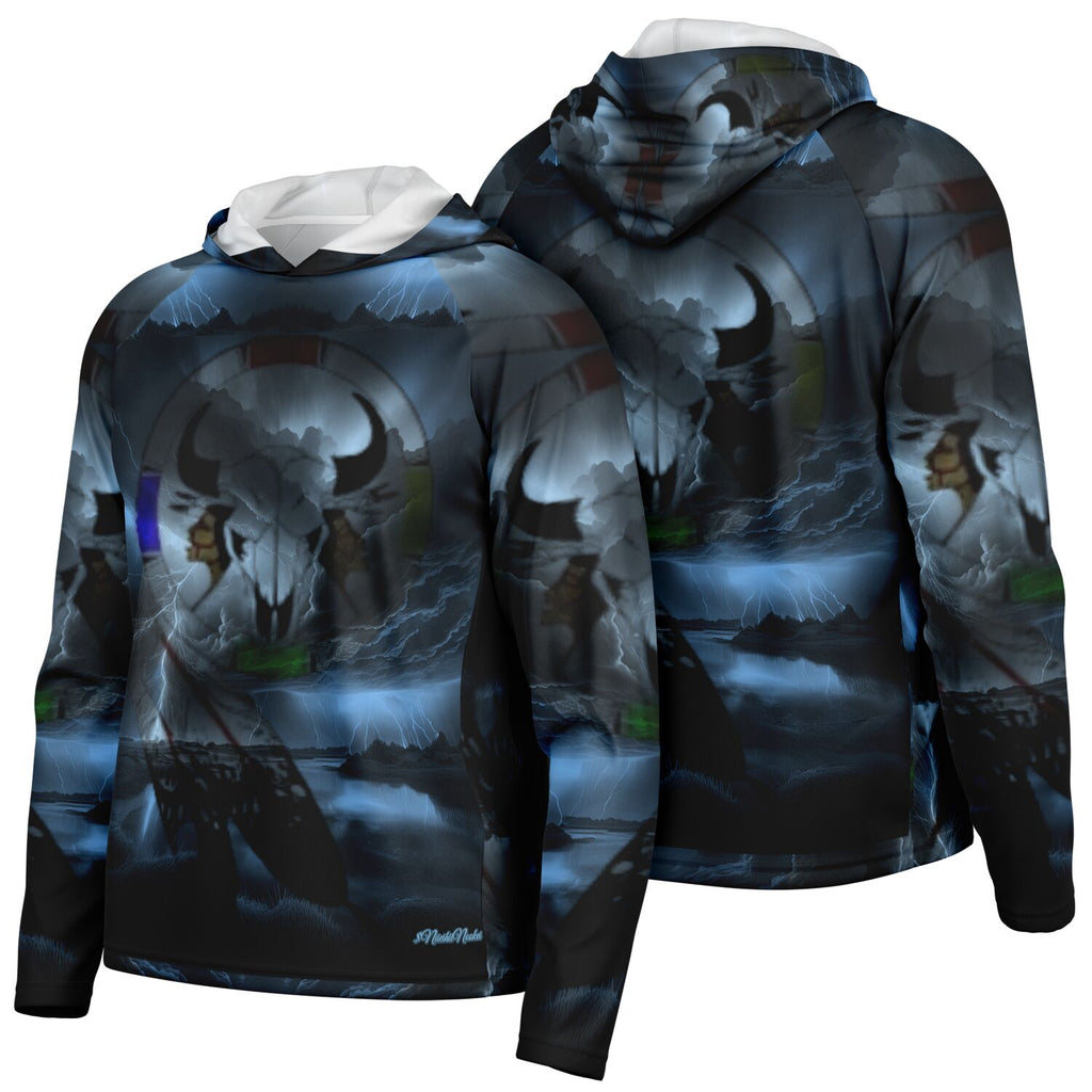 Northern Arapaho Tribe Logo Hooded Performance Shirt - AOP