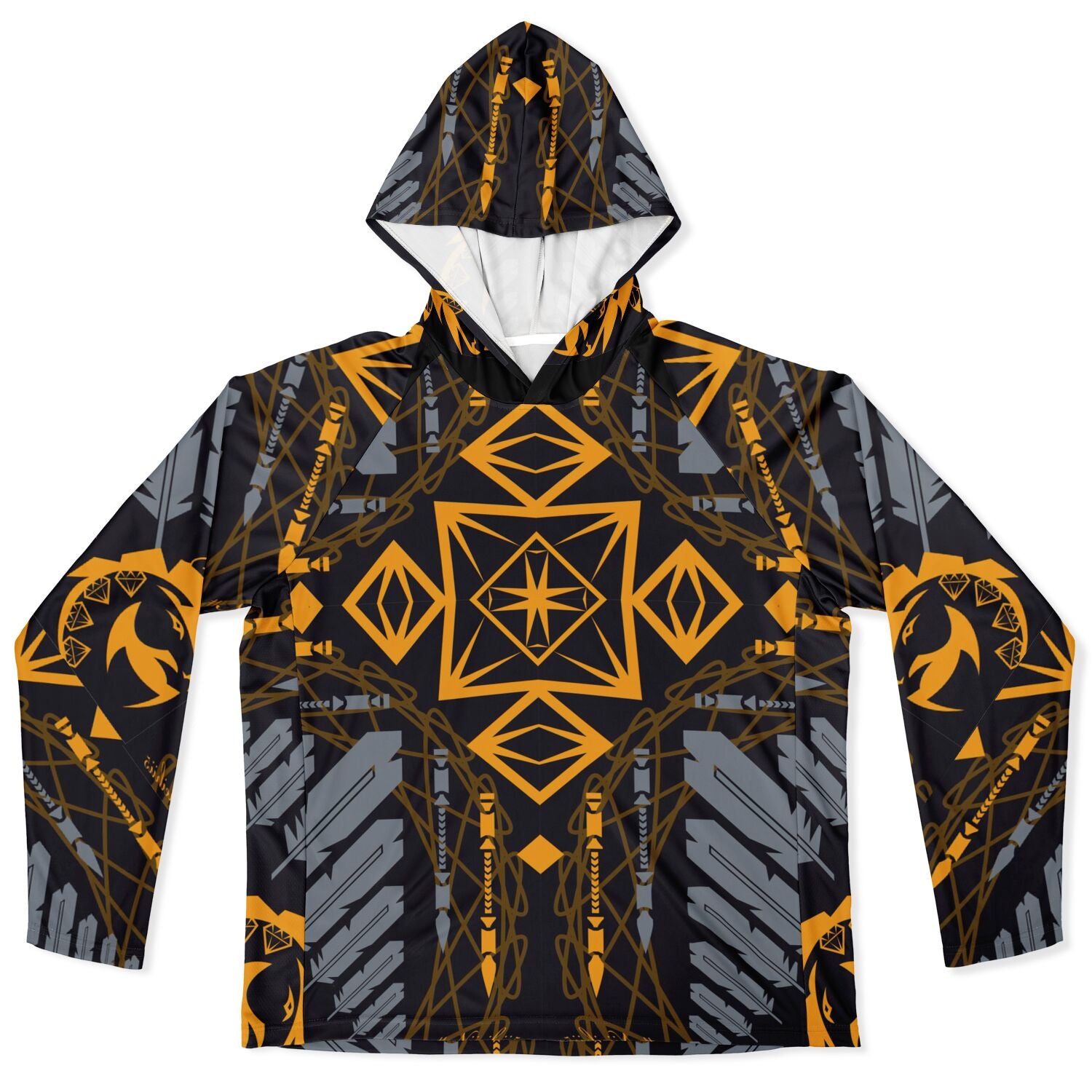 $NiieihiiNookei Long Sleeve Hooded Performance Shirt - AOP