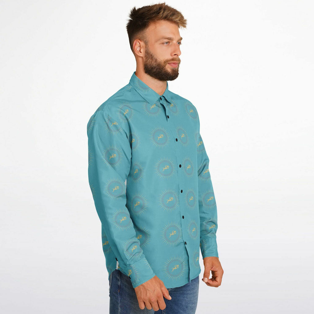 $NiieihiiNookei Long Sleeve Button Down Shirt - AOP