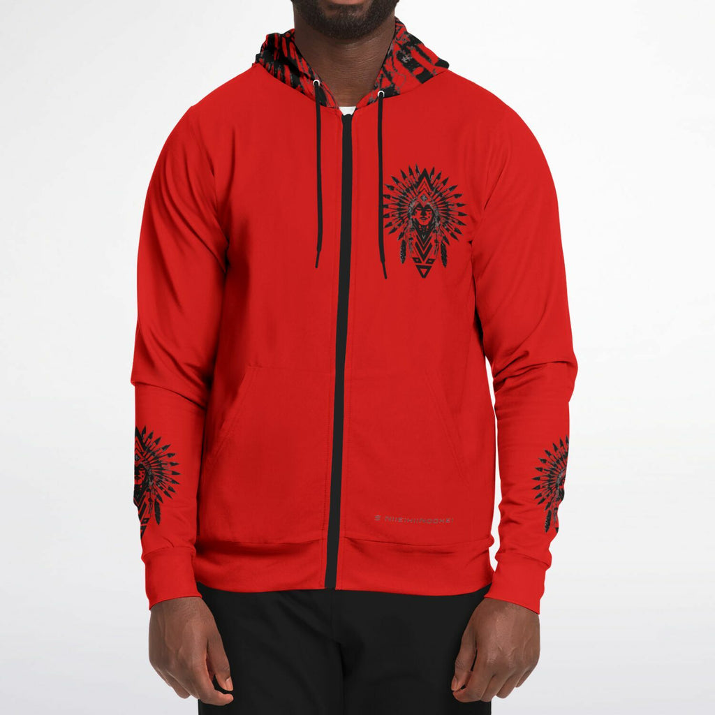 $NiieihiiNookei Athletic Zip-Up Hoodie - AOP