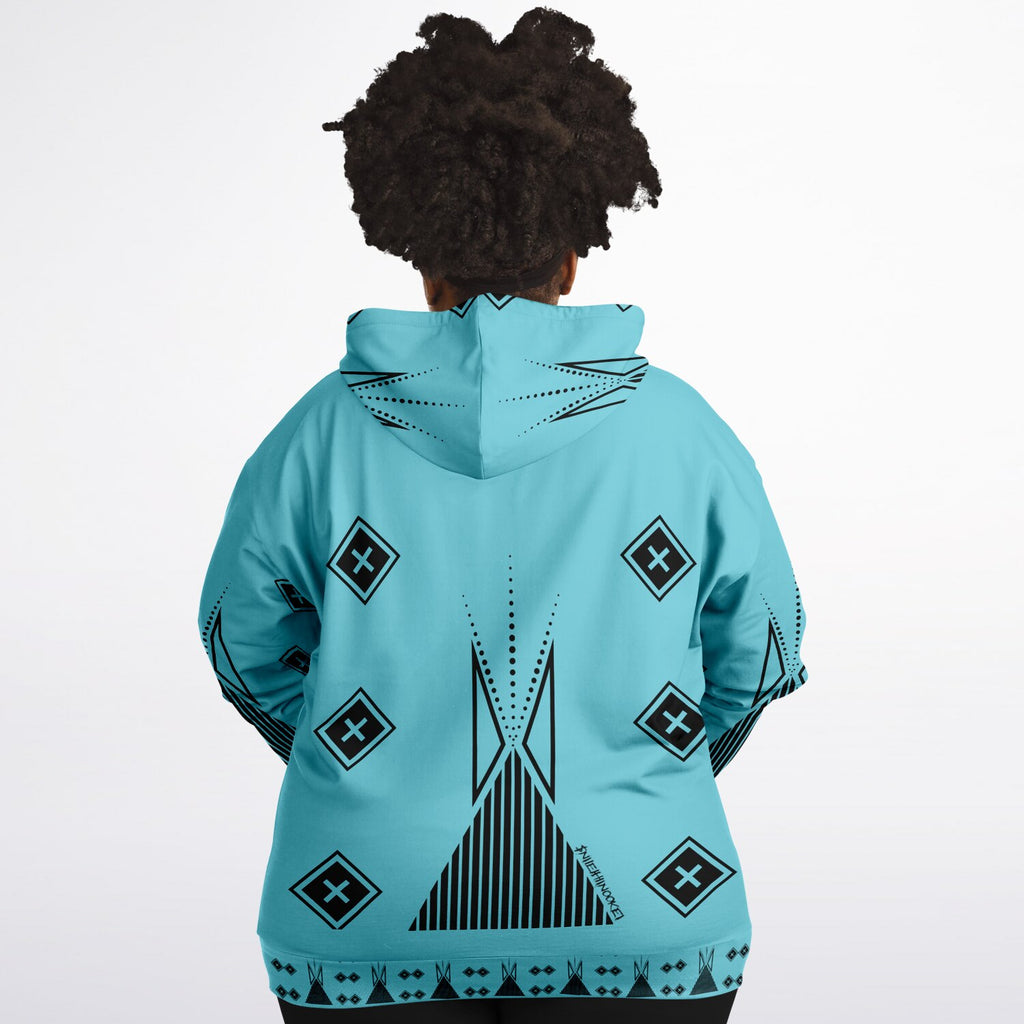 $NiieihiiNookei Fashion Plus-size Ziphoodie - AOP