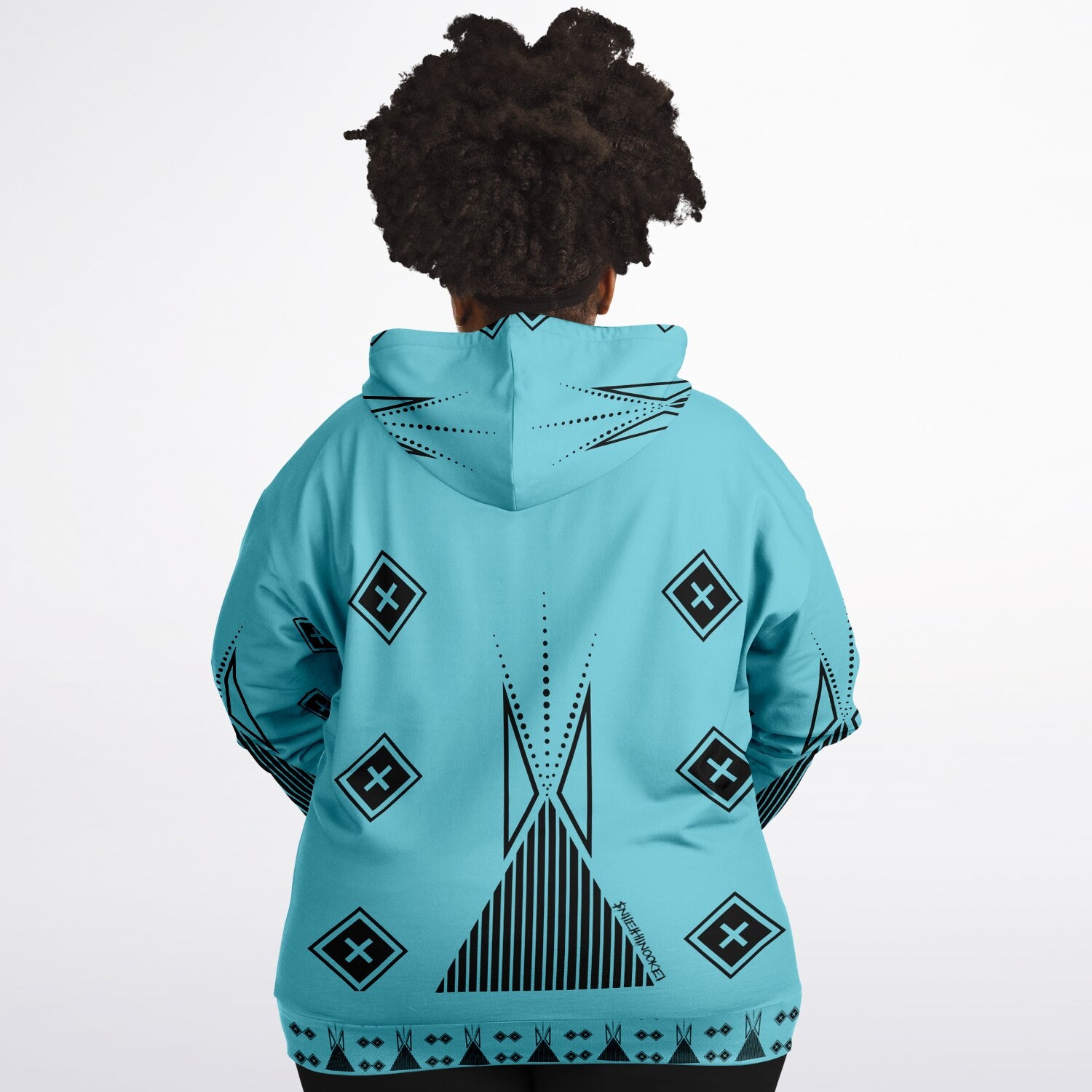 $NiieihiiNookei Fashion Plus-size Ziphoodie - AOP