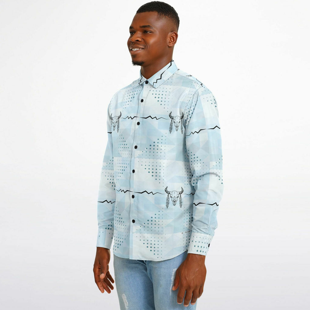 $NiieihiiNookei Long Sleeve Button Down Shirt - AOP