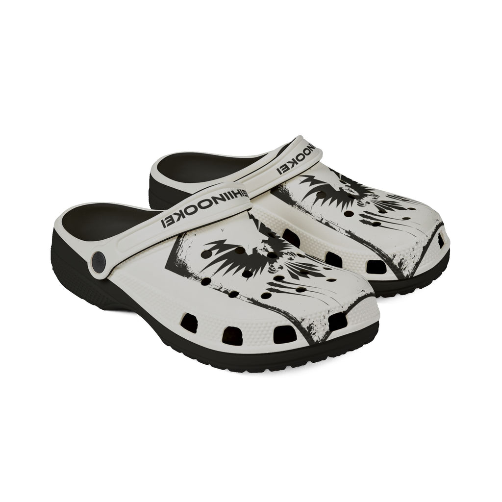 $NiieihiiNookei EVA Foam Clogs — Black Ink Splash Design