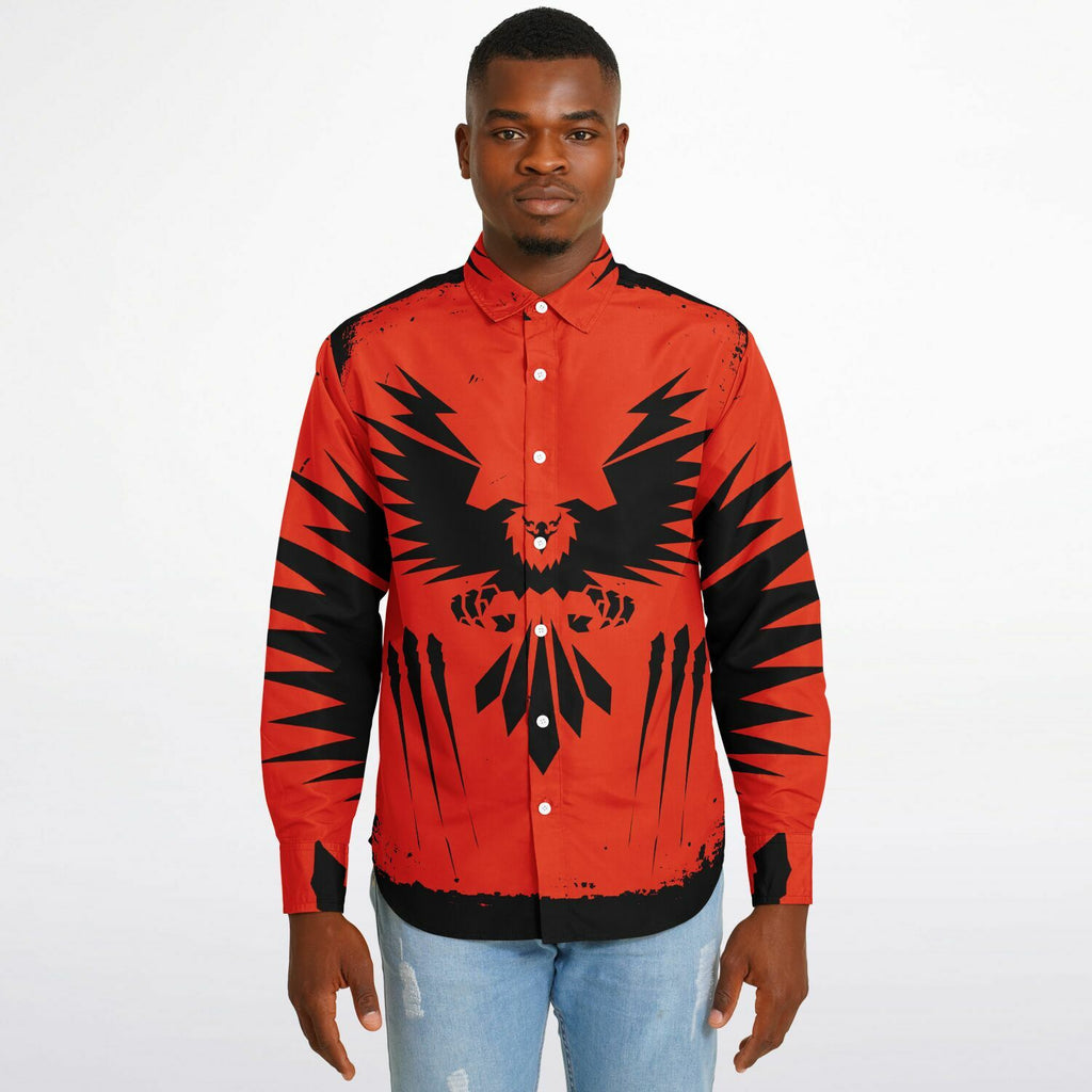 Long Sleeve Button Down Shirt design by $NiieihiiNookei- AOP